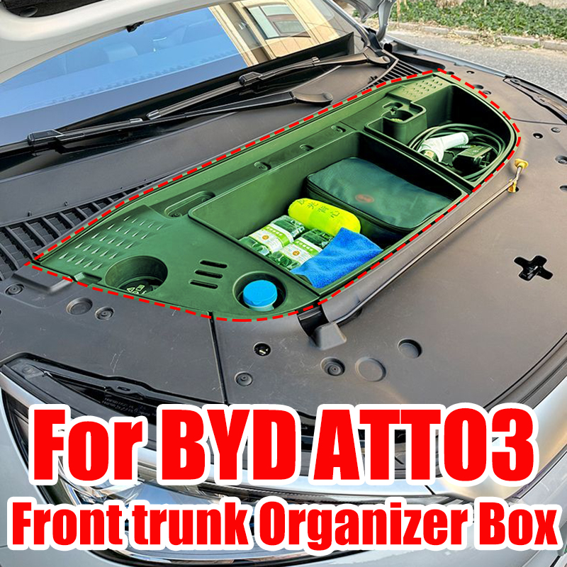 BYD ATTO 3 Front Trunk Organizer Box Left Rudder Engine Room Storage ...