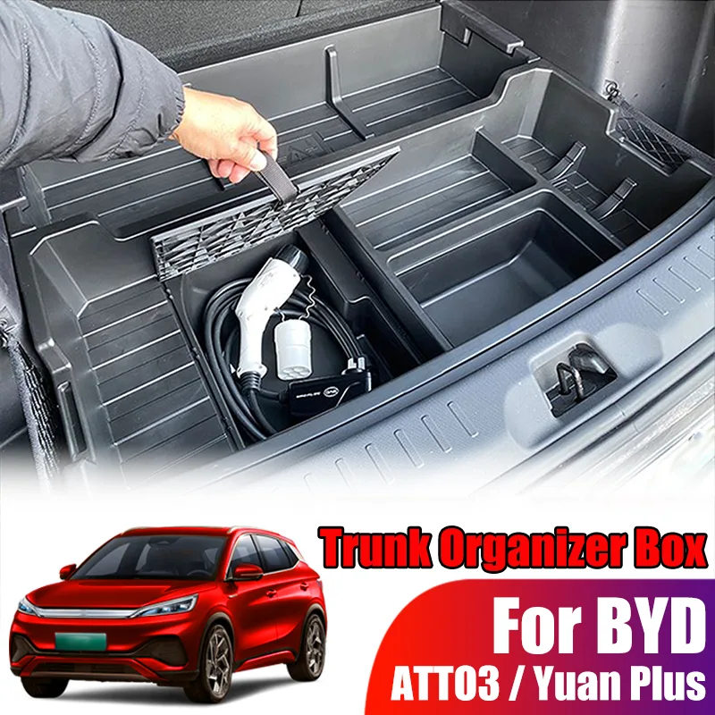 BYD ATTO 3 Rear Trunk Organizer Box Yuan Plus Accessories SUV Expand  Storage Box - HIGH QUALITY BYD CAR ACCEESSORIES