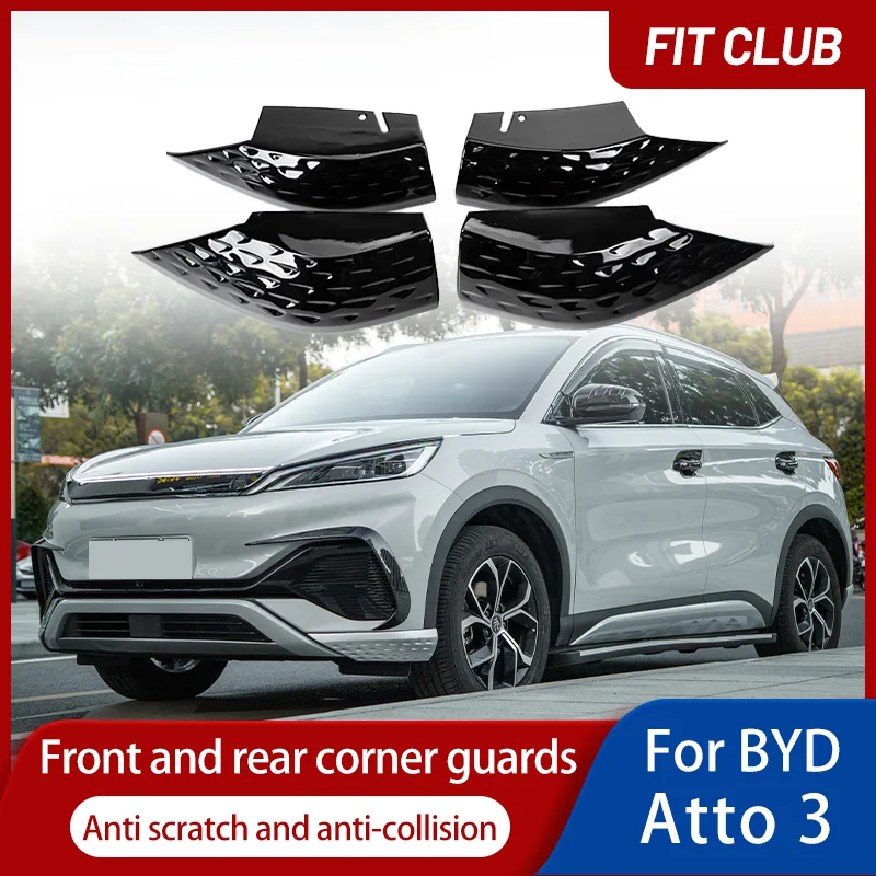 4Pcs Car Corner Protecor ABS Strip Stickers for BYD Atto 3 2022