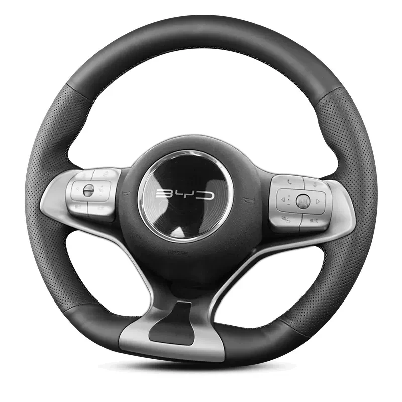 BYD Atto 3 Dolphins Steering Wheel Cover Non-Slip Black Artificial Leather  Car Steering Wheel Cover - HIGH QUALITY BYD CAR ACCEESSORIES
