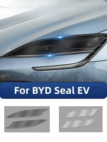 For-BYD-Seal-EV-Smoken-Headlight-Film-TPU-Anti-Scratch-Front-Light-Protective-Film-Car-Exterior