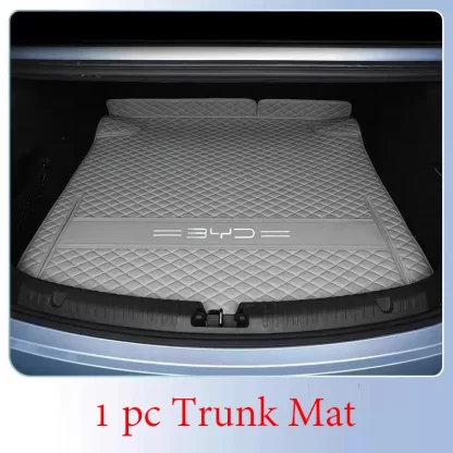 Leather-Car-Front-Storage-Box-Pad-For-BYD-Seal-EV-DMi-2023-2024-Trunk-Mat-Waterproof