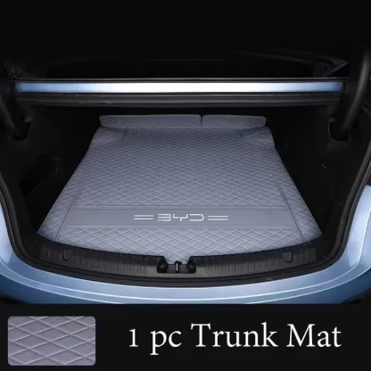 Leather-Car-Front-Storage-Box-Pad-For-BYD-Seal-EV-DMi-2023-2024-Trunk-Mat-Waterproof