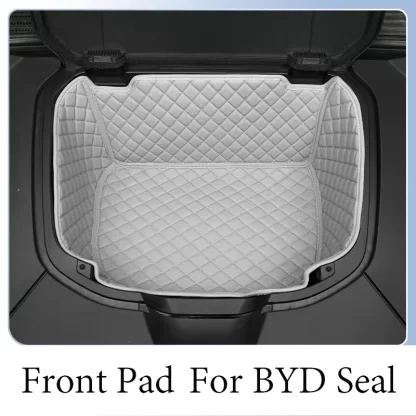 Leather-Car-Front-Storage-Box-Pad-For-BYD-Seal-EV-DMi-2023-2024-Trunk-Mat-Waterproof