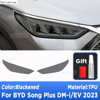 BYD-SONG-PLUS-DM-i-EV-2023-Car-Exterior-Headlight-Anti-scratch-TPU-PPF-Protective
