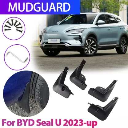 Car Splash Guards MudFlaps For BYD Song Plus Champion Edition Seal U EV DMI 2023 2024