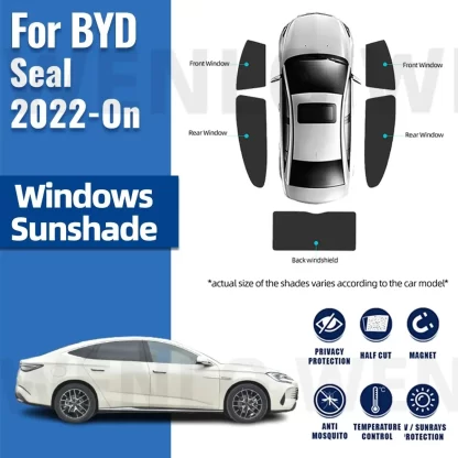 BYD Seal Sedan 2022 2023 2024 Magnetic Car Sunshade