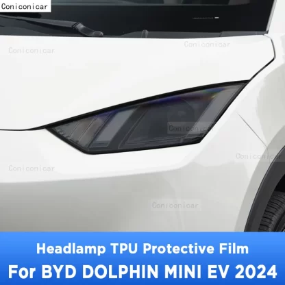 BYD DOLPHIN MINI EV Seagull 2024 Car Exterior Headlight Anti-scratch TPU PPF Protective Film