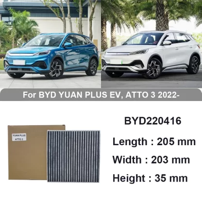 Cabin Filter For BYD YUAN PLUS EV ATTO 3 2022 2023