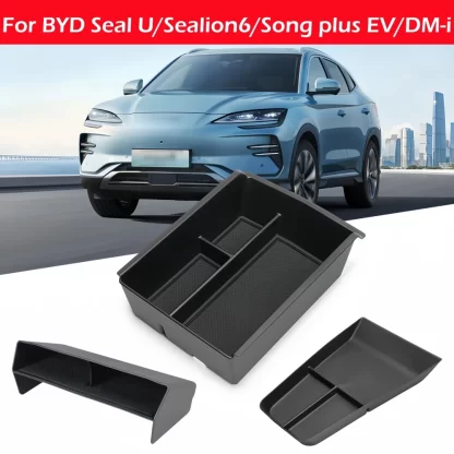 Armrest Storage Box Cup Holder for BYD Seal U Sealion 6 Song Plus